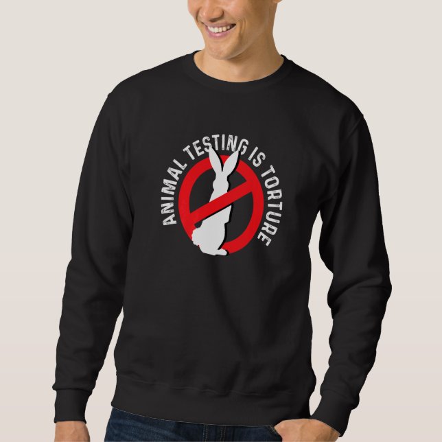 Sudadera Animal Testing Torture Animal Rights Activist Prem (Anverso)