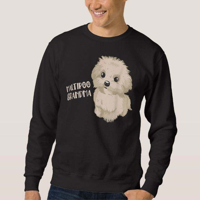 Sudadera Animales Abuelas Maltesas Diseñan Para El Carbón M (Anverso)