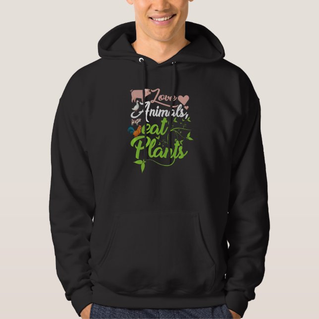 Sudadera Animales de amor comen plantas (Anverso)