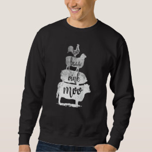Sudadera Animales de granja Chica de campo de pirámide de c