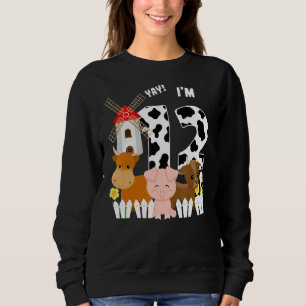 Sudadera Animales de granja de 12 años es mi 12º cumpleaños