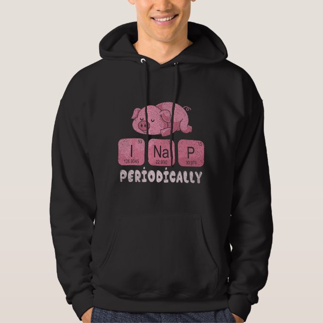Sudadera Animales de granja lindos tabla periódica de dormi (Anverso)