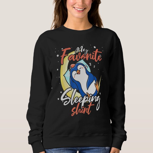 Sudadera Animales de la Antártida Napeando en la Luna Sleep (Anverso)