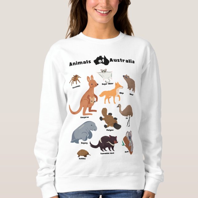 Sudadera Animales de la camiseta Australia Aussie Wildlife (Anverso)
