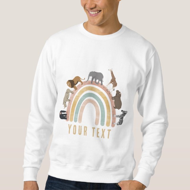 Sudadera Animales de la jungla arcoiris (Anverso)
