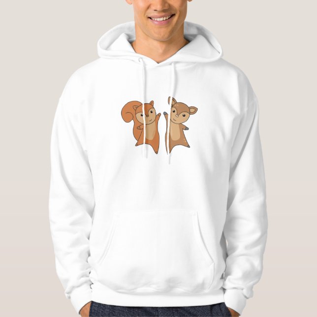 Sudadera Animales de la selva de ardilla de ciervos (Anverso)