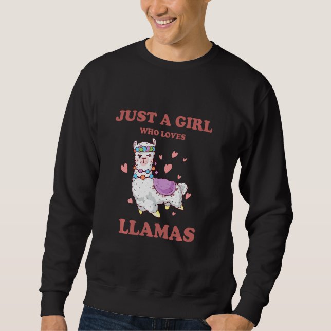 Sudadera Animales De Llama Gráfica Cuta Para Amantes De Lla (Anverso)