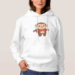 Sudadera Animales de mono con corazón animal favorito