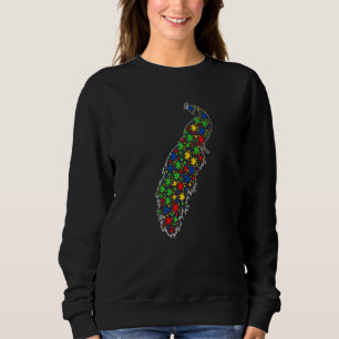 Sudadera Animales de pavo real divertidos rompe pedazos de
