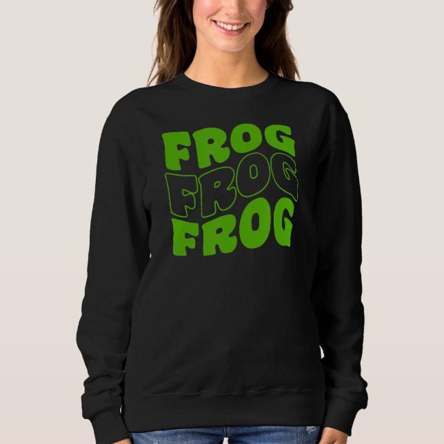 Sudadera Animales de rana retro Groovy 1 (Anverso)