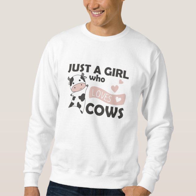 Sudadera Animales De Vaca Cute Para Chicas Divertido Amor D (Anverso)