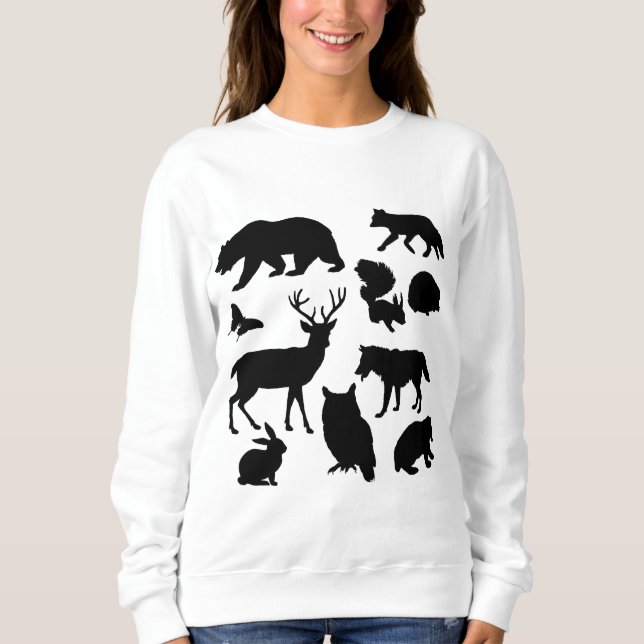 Sudadera Animales Del Bosque, Vida Silvestre (Anverso)