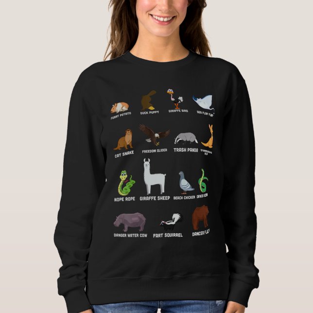 Sudadera Animales Del Mundo Raras Animales Exóticos Me Difu (Anverso)