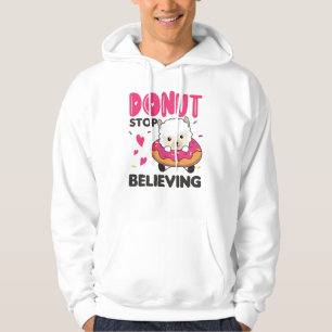 Sudadera Animales Divertidos De La Alpaca En Rosa De Donut