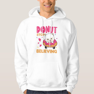 Sudadera Animales Divertidos De La Alpaca En Rosa De Donut