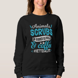 Sudadera Animales Friega Guantes De Goma Y Café Técnico Vet