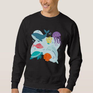 Sudadera Animales marinos de carne de ballena Pescado de pe