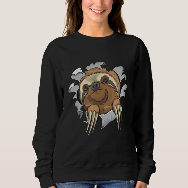 Sudadera Animales perezosos de la eslora cuta (Anverso)