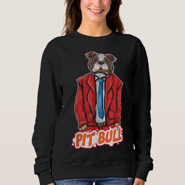 Sudadera Animales Pit Bulldog Boss Bodyguard (Anverso)