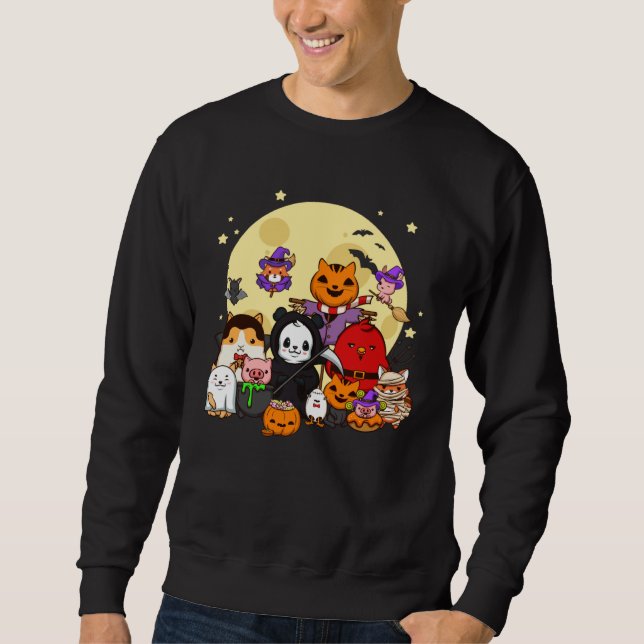 Sudadera Animals celebrate Halloween together (Anverso)