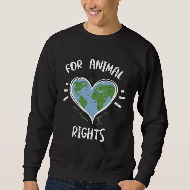 Sudadera Animals for Animal Rights  Earth Day Sayings (Anverso)