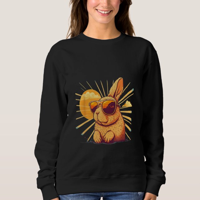 Sudadera Animals Graphic  Bunny Wearing Sunglasses 1 (Anverso)