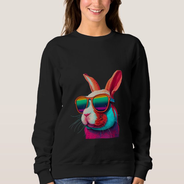 Sudadera Animals Graphic  Bunny Wearing Sunglasses 3 (Anverso)