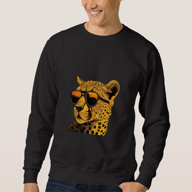 Sudadera Animals Graphic  Cheetah Wearing Sunglasses 2 (Anverso)