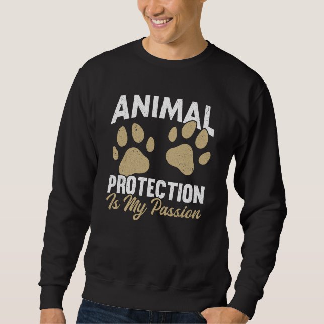 Sudadera Animals Over People Animal Activist Rescue Conserv (Anverso)
