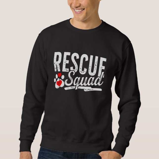 Sudadera Animals Rescue Squad Distressed Dog  Cat (Anverso)