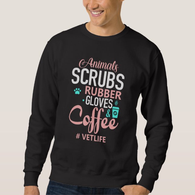 Sudadera animals scrubs and rubber gloves   ve tee (Anverso)