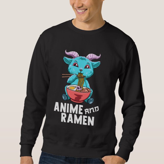 Sudadera Anime and Ramen Aesthetic Ramen Baphomet (Anverso)