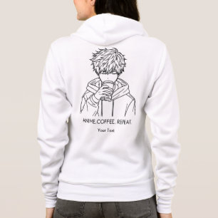 Sudadera Anime, Café, Repetir