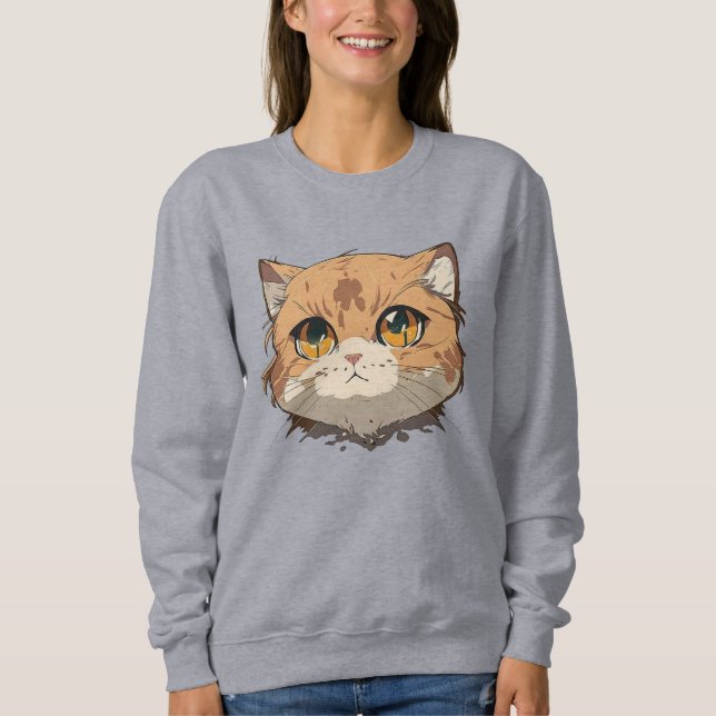 Sudadera Anime Cat Face (Anverso)