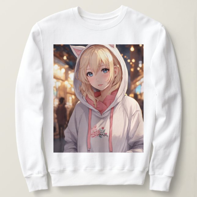 Sudadera Anime Cutie en la camiseta de Wonderland (Anverso del diseño)