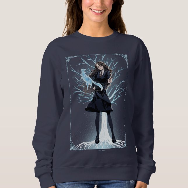 Sudadera Anime el Patronus nutria de Hermione Granger (Anverso)