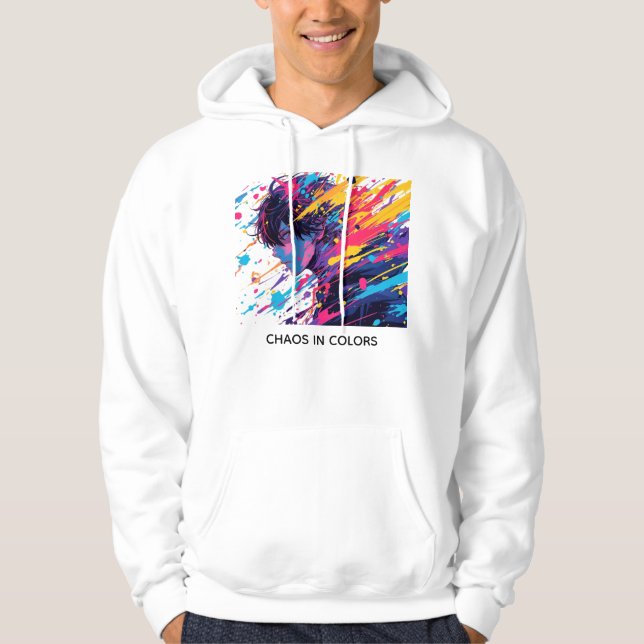 Sudadera Anime Graffiti Chaos — Color Splash (Anverso)