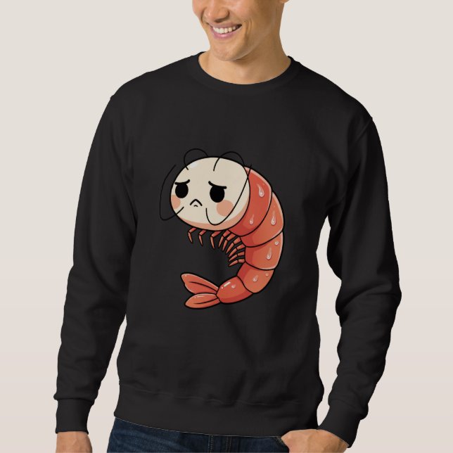 Sudadera Anime Kawaii Shrimp Chibi, Cute Grumpy Shrimp Mang (Anverso)