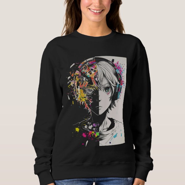 Sudadera Anime Manga Motif Headphone Artwork Anime (Anverso)