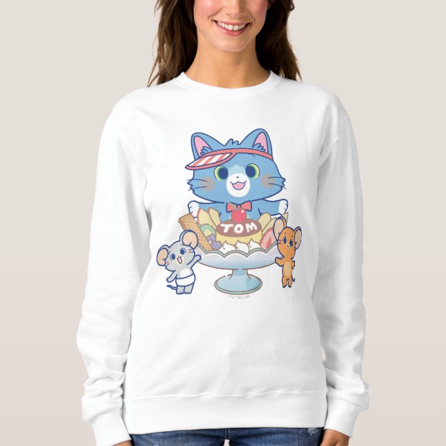 Sudadera Anime Tom, Jerry y la sala de postres Tuffy (Anverso)