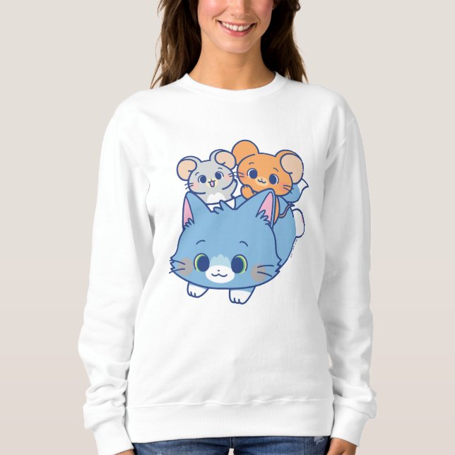 Sudadera Anime Tom, Jerry y Tuffy (Anverso)