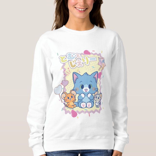 Sudadera Anime Tom y Jerry Strawberry Fun (Anverso)