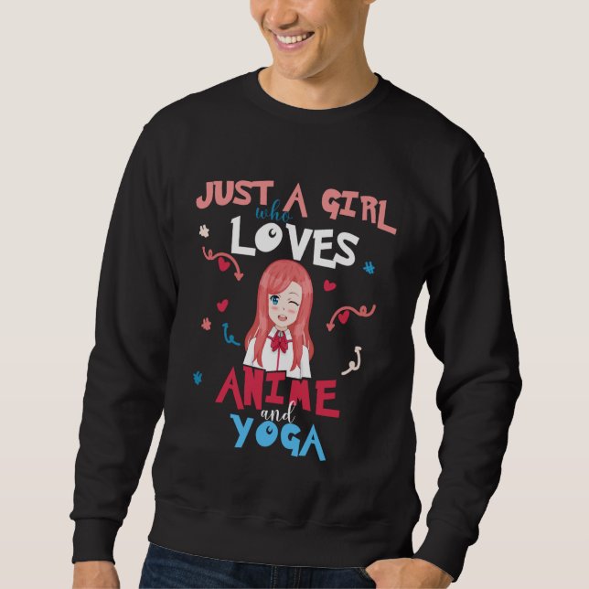 Sudadera Anime Women Teen Girl Who Loves Yoga (Anverso)