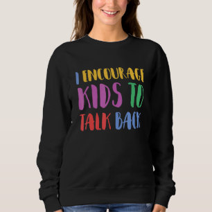 Sudadera Animo A Los Niños A Hablar En El Camino Del Lengua