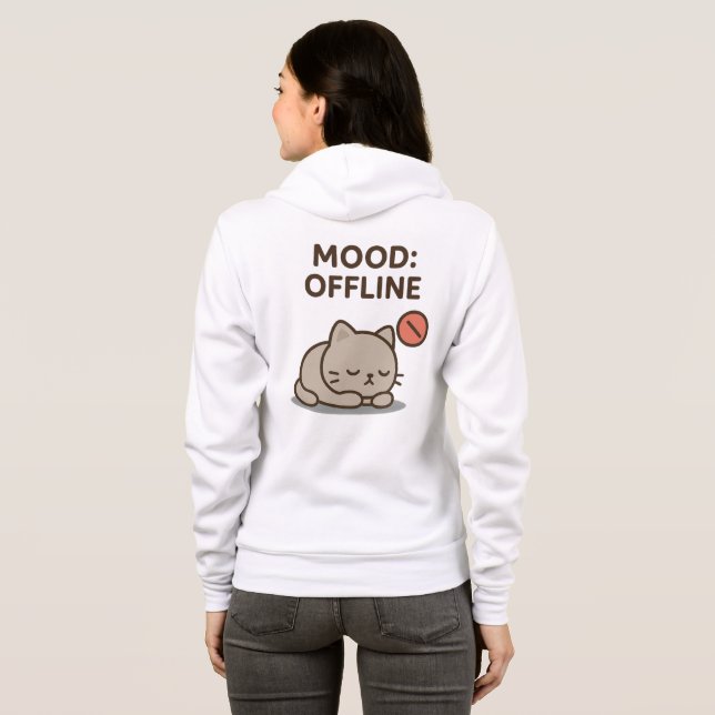 Sudadera Ánimo: fuera de línea - Funny Personalizado Offlin (Reverso completo)