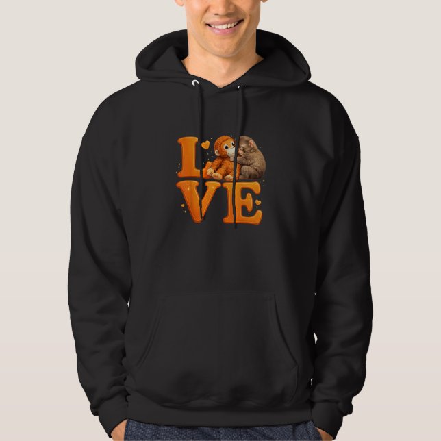 Sudadera Ánimo, Mono Punch, Bebé Macaco Adorable  (Anverso)