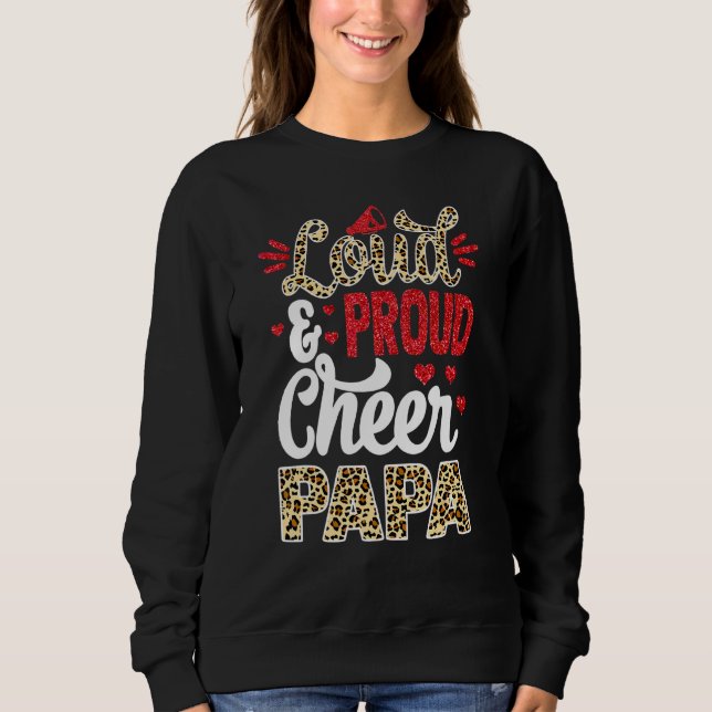Sudadera Ánimo Papa Mayor Fan Leopard Print Y Pom Pom (Anverso)