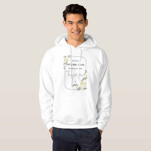 Sudadera Aniversario de Boda Religiosa Fe Esperanza Amor (Anverso completo)