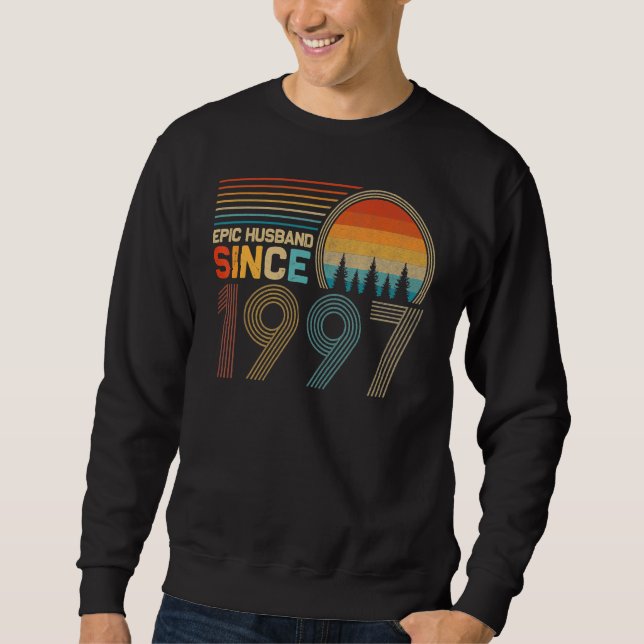 Sudadera Aniversario de Bodas de Plata para Él Esposo Épico (Anverso)