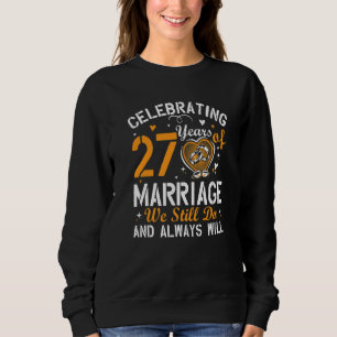 Sudadera Aniversario de bodas número 27 pareja coincidente 